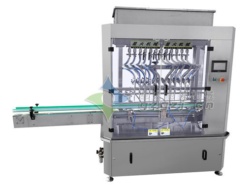 12頭自流式液體灌裝機-全自動橄欖油灌裝機